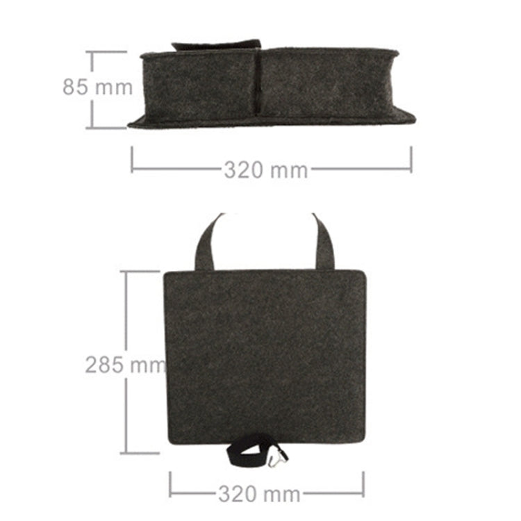 Felt Car Storage Bag Car Back Seat Hanging Organizer Bag(Beige) by buy2fix