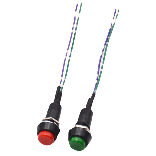 2pcs Car Modification Horn Switch Universal Button Modification Small Switch(Red Button) by buy2fix
