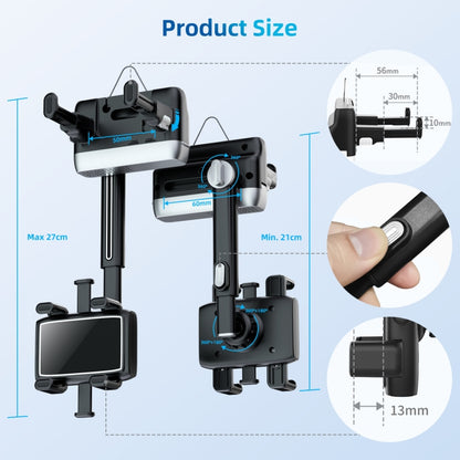 Car Rearview Mirror Phone Holder 360 Degree Rotation Smartphones Stand(Black) by buy2fix