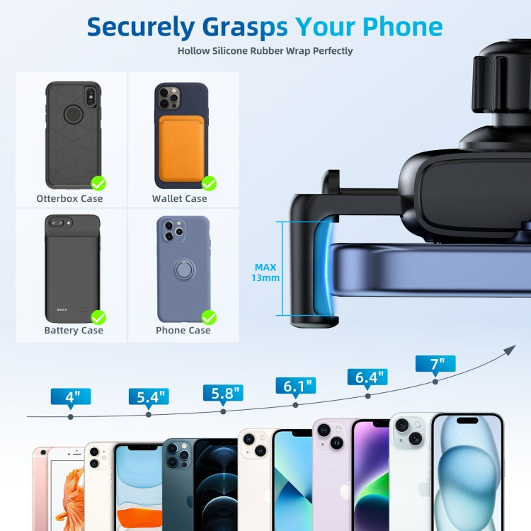 Car Rearview Mirror Phone Holder 360 Degree Rotation Smartphones Stand(Black) by buy2fix