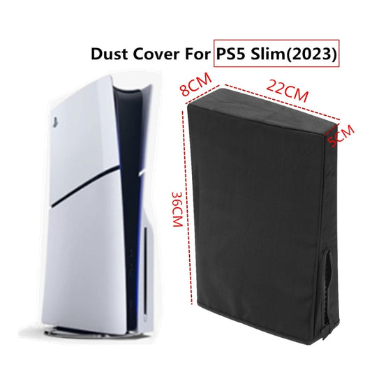 For PS5 Slim Disc & Digital Host Dust Cover Protective Case, Style: Vertical Black by buy2fix