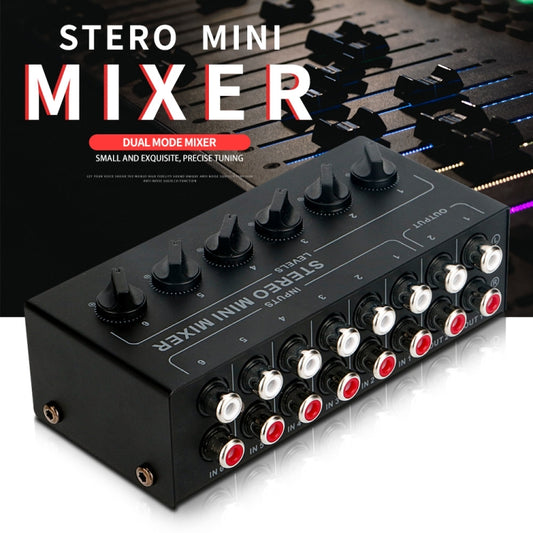 Audio Stereo Hub 6-Channel Passive Mixer Controller(CX600) by buy2fix