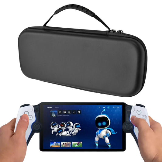 For PIayStation Portal Game Console EVA Leather Grain Handbag Clutch Protective Bag(Black) by buy2fix