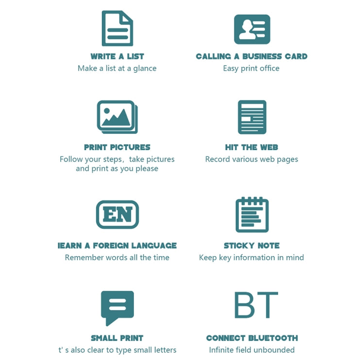 M5 Mini Cartoon Portable Bluetooth Printer Photo Thermal Printer(Blue) by Huawei