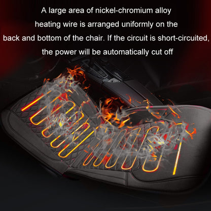 12V Car Winter Electric Heating Short Plush Seat Cushion, Color: Brown by buy2fix