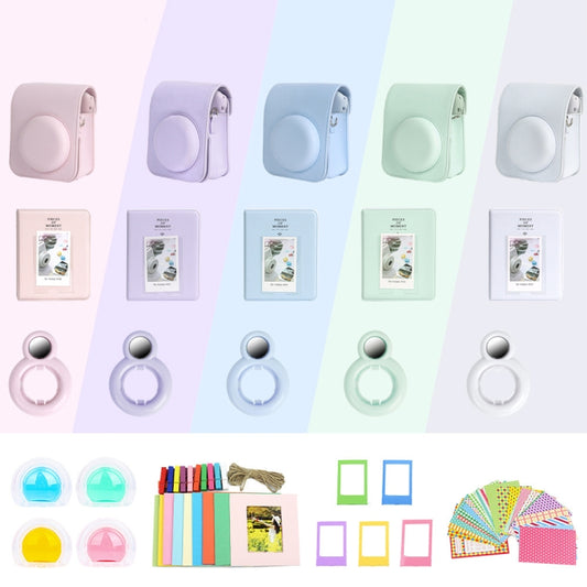 For Polaroid Mini12 7 in 1 Photo Album Sticker Photo Frame Camera Bag, Color: Pink by buy2fix