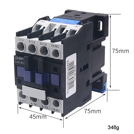 CHNT CJX2-1801 18A 220V Silver Alloy Contacts Multi-Purpose Single-Phase AC Contactor by CHNT