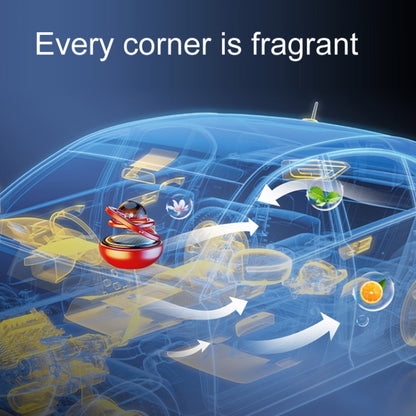 Interstellar Vast Solar Rotating Car Aromatherapy Ornaments, Color: Red by buy2fix