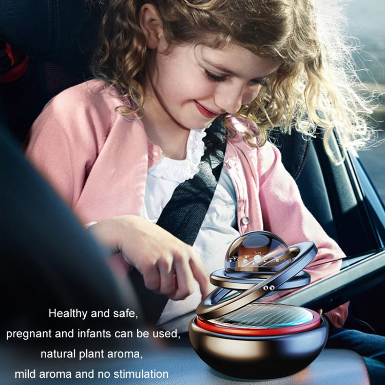 Interstellar Vast Solar Rotating Car Aromatherapy Ornaments, Color: Red by buy2fix
