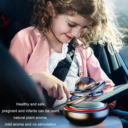 Interstellar Vast Solar Rotating Car Aromatherapy Ornaments, Color: Red by buy2fix