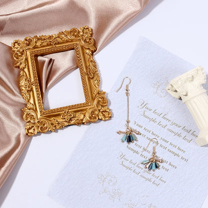 Vintage Gold Resin Mini Photo Frame Earrings Jewelry Decoration Photo Props(Square) - Camera Accessories by buy2fix | Online Shopping UK | buy2fix