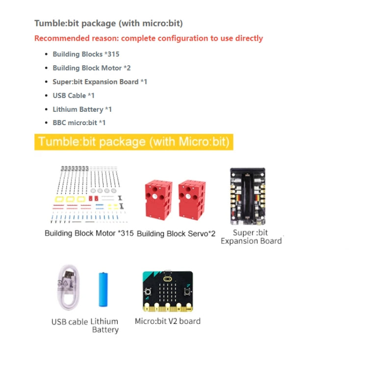 Yahboom Micro: Bit Self-Balancing Block Building Programmable APP Control Robot Kit, Spec: Tumblebit Package - Components Kits by Yahboom | Online Shopping UK | buy2fix