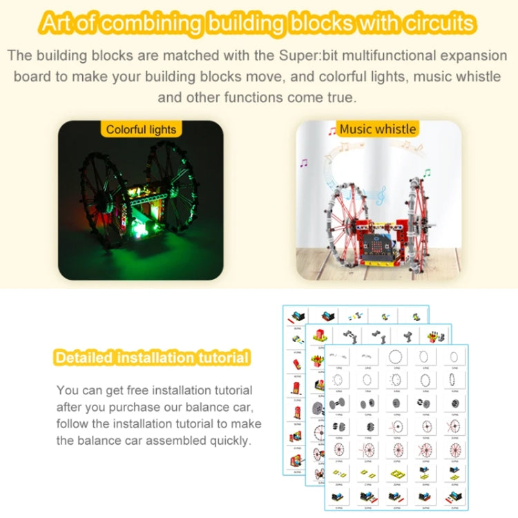 Yahboom Micro: Bit Self-Balancing Block Building Programmable APP Control Robot Kit, Spec: Tumblebit Package - Components Kits by Yahboom | Online Shopping UK | buy2fix