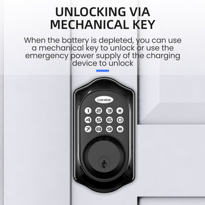 C88 Bluetooth Remote Tuya Automatic Smart Electronic Password Door Lock(Black) by buy2fix