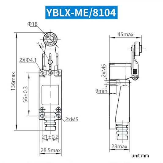 CHNT YBLX-ME8104 Limiter Travel Switches Micro Self-Resetting Stroke Switch by CHNT