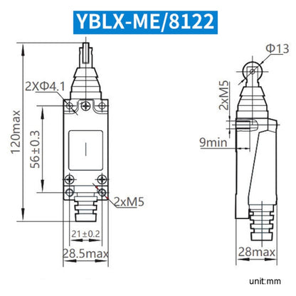 CHNT YBLX-ME8122 Limiter Travel Switches Micro Self-Resetting Stroke Switch - Switch by CHNT | Online Shopping UK | buy2fix