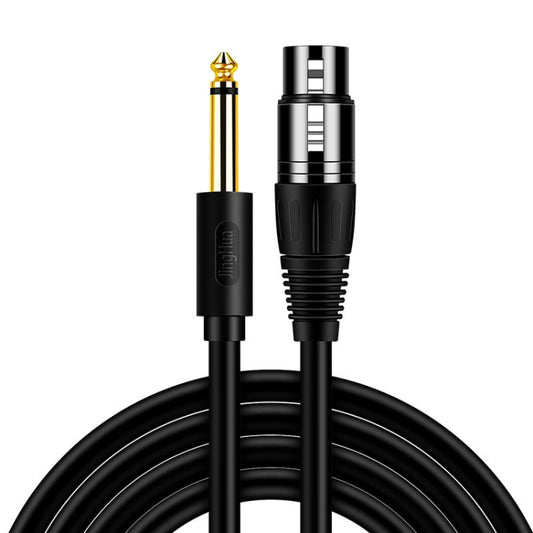 JINGHUA 6.5 Male To Female XLR Audio Cable 6.35 Three Core Balanced Microphone Mixer, Size: 3m(Black) by JINGHUA