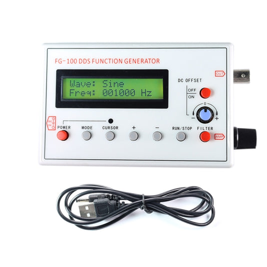 FG-100 1Hz-500kHz DDS Function Signal Generator Frequency Counter(White) by buy2fix