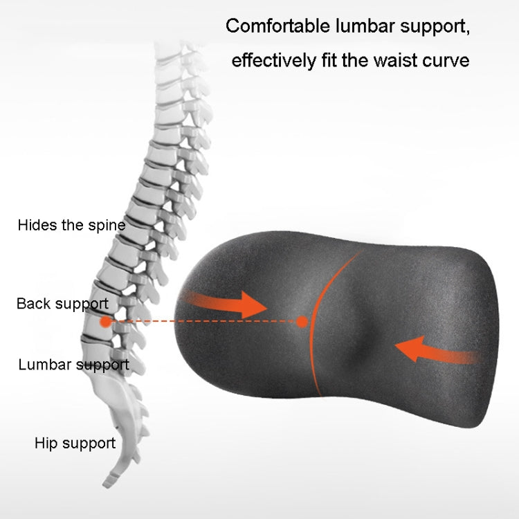 Car Cushion Driving Seat Cervical Support Backrest Pillow, Style: Waist Pad Gray by buy2fix