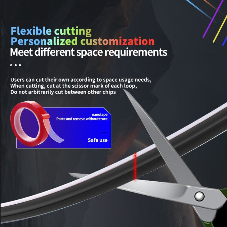 Car Interior Fiber Optic Cold Light RGB Ambient Lamp Center Phantom Footwell Atmosphere Lights, Style: One To Two 110cm+35cm(Colorful Double Control) by buy2fix