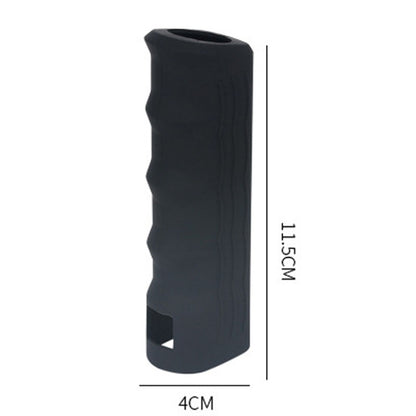 Automotive Universal Silicone Handbrake Handle Cover Brake Handle Decorative Protective Sleeve, Size: Straight Sleeve(Black) by buy2fix