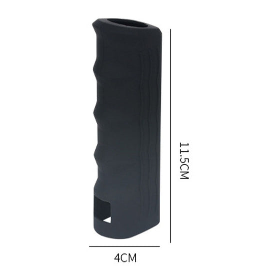 Automotive Universal Silicone Handbrake Handle Cover Brake Handle Decorative Protective Sleeve, Size: Oblique Sleeve(Black) by buy2fix