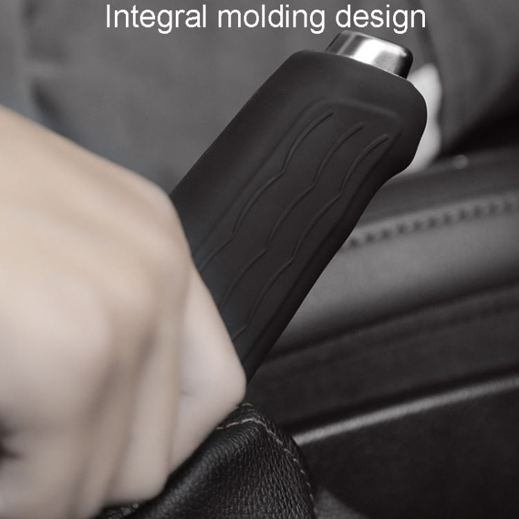 Automotive Universal Silicone Handbrake Handle Cover Brake Handle Decorative Protective Sleeve, Size: Straight Sleeve(Black) by buy2fix
