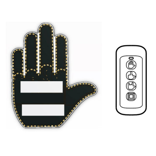 Vehicle-Mounted Multifunctional Warning Anti-Rear Collision Gesture Light(Mens Black) by buy2fix