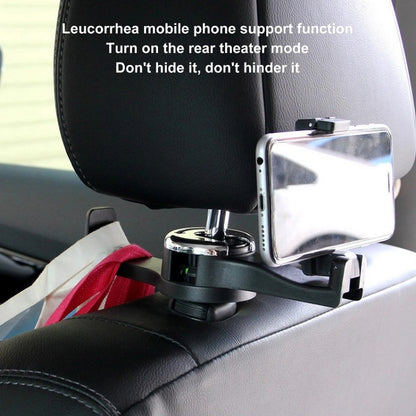 Car Back Seat Double Hook Phone Holder, Color: Silver by buy2fix