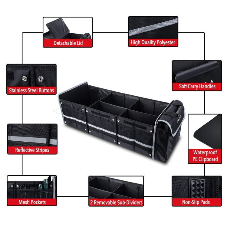 90x35x30cm Oxford Cloth Car Multifunctional Foldable Glove Storage Box by buy2fix