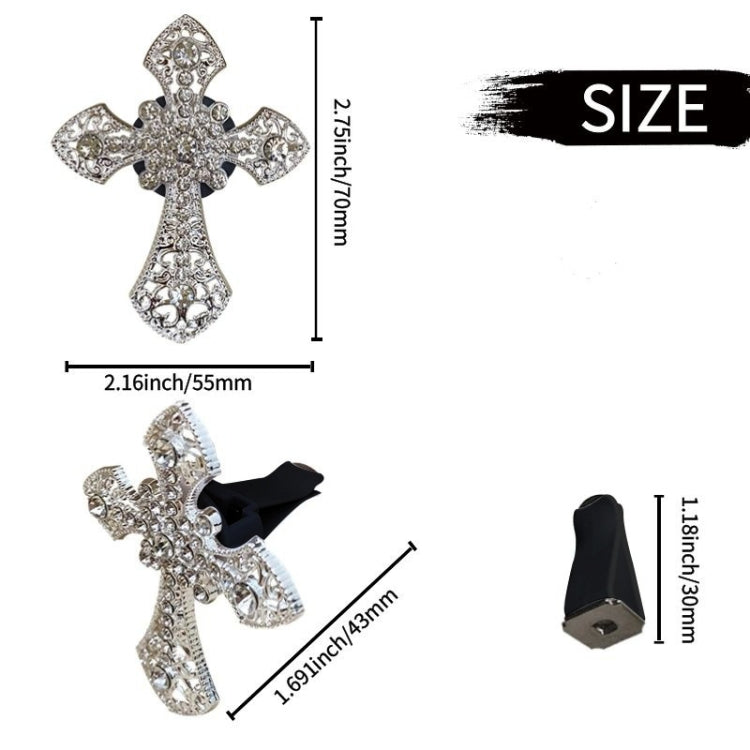 Metal Cross Car Air Outlet Decorative Aromatherapy Clip(Gold) by buy2fix