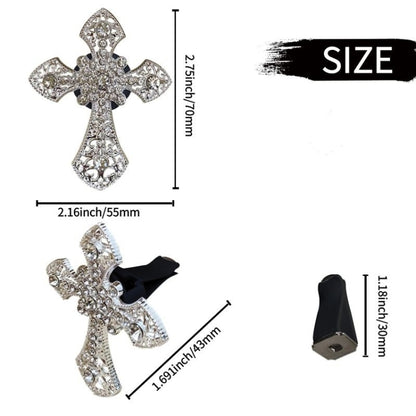 Metal Cross Car Air Outlet Decorative Aromatherapy Clip(Gold) by buy2fix