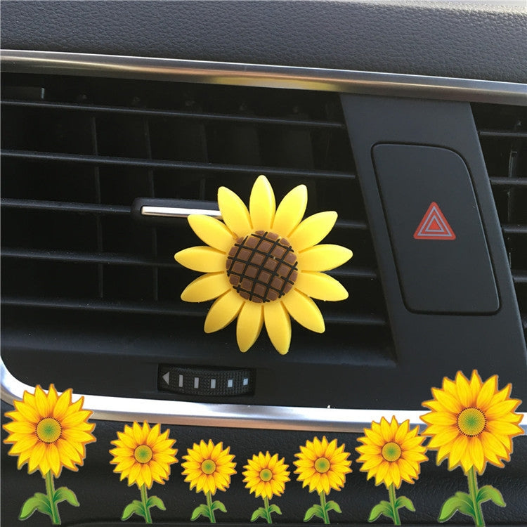 Sunflower Car Air Vent Aromatherapy Decorative Clip, Color: Small Sunflower by buy2fix
