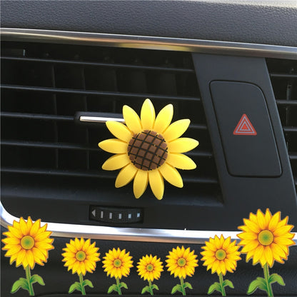 Sunflower Car Air Vent Aromatherapy Decorative Clip, Color: Small Sunflower by buy2fix