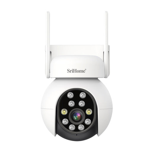 SriHome SH052B Wifi 5MP Wireless PTZ IP AI Auto Tracking Sound&Light Alarm Starlight Color Night Vision Outdoors Surveillance Camera, Plug: US - Dome Camera by SriHome | Online Shopping UK | buy2fix