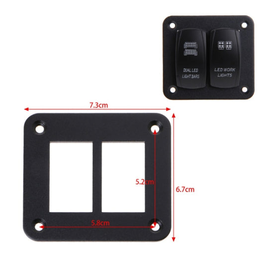 Road Aluminum Rocker Switch Panel Housing Bracket for Narva Type Boats Automotive Switch Parts, Specification: 2 Holes by buy2fix