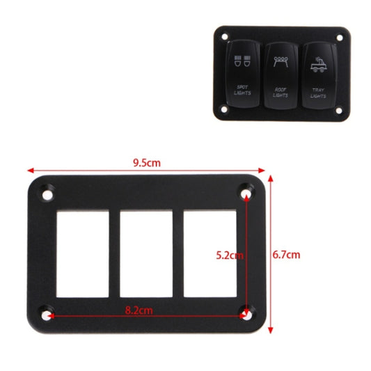 Road Aluminum Rocker Switch Panel Housing Bracket for Narva Type Boats Automotive Switch Parts, Specification: 3 Holes by buy2fix