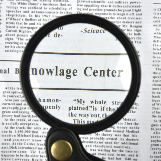 60mm 10X Folding Leather Case Magnifier Pocket Magnifying Glass by buy2fix