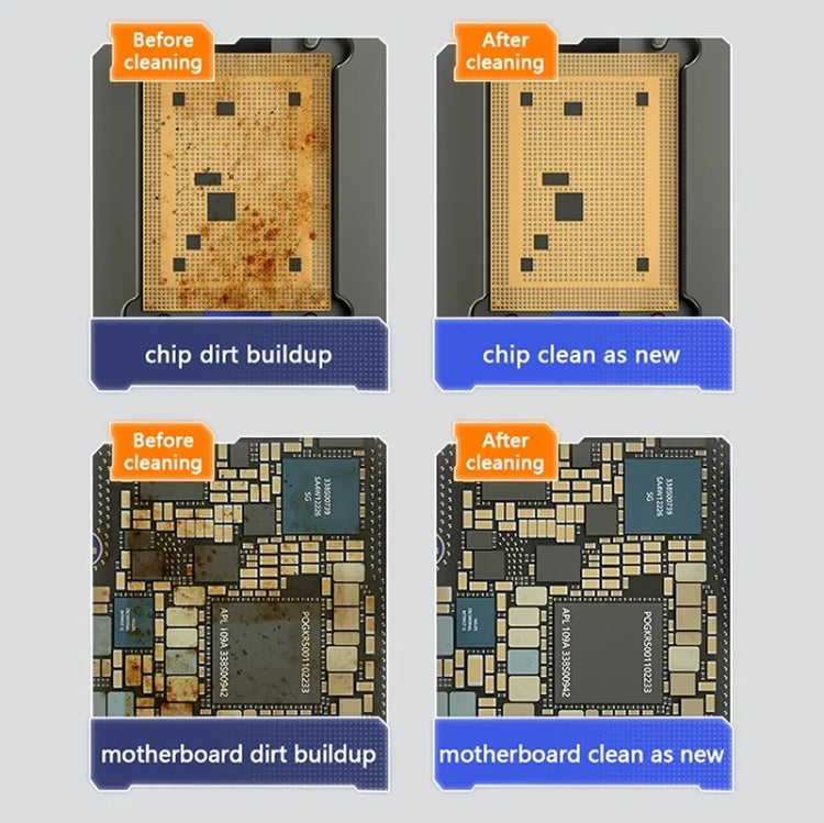 MECHANIC Cell Phone Motherboard Chip Degumming Brush PCB De-Tin Cleaning Cylinder Long Handle Brush, Style: Steel Wire - Brushes by MECHANIC | Online Shopping UK | buy2fix