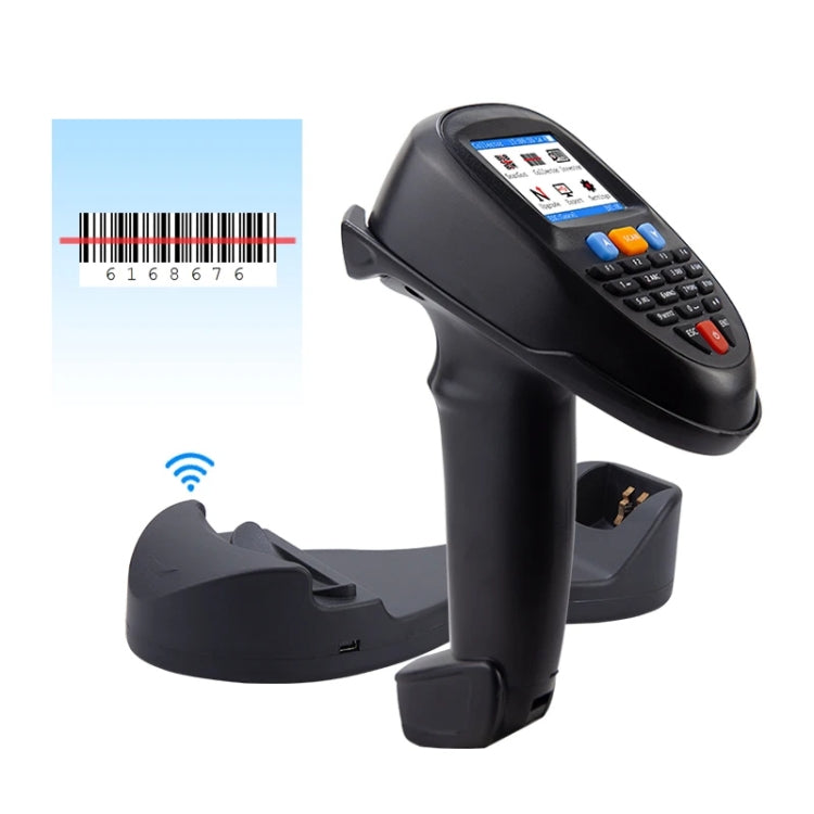 1D Laser  Wireless Barcode Reader Scanner Data Collector With 2.2-Inch LCD Screen - Barcode Scanner by buy2fix | Online Shopping UK | buy2fix