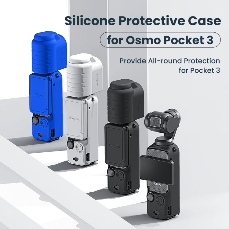 For DJI Osmo Pocket 3 AMagisn Silicone Protection Case Movement Camera Accessories, Style: 5 In 1 Blue - Case & Bags by aMagisn | Online Shopping UK | buy2fix