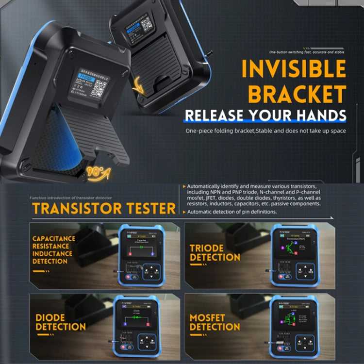 FNIRSI 3 In 1 Handheld Digital Oscilloscope LCR Transistor Tester, Specification: Upgrade - Digital Multimeter by FNIRSI | Online Shopping UK | buy2fix