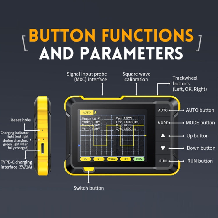 FNIRSI Handheld Small Digital Oscilloscope For Maintenance, Specification: Standard - Digital Multimeter by FNIRSI | Online Shopping UK | buy2fix