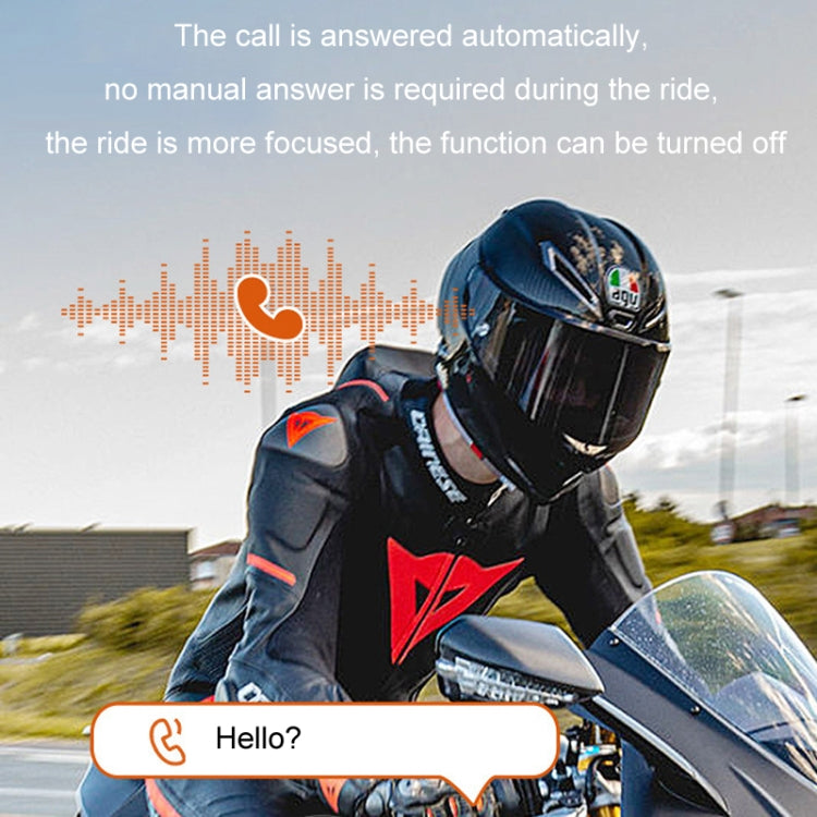 Motorcycle Helmet Bluetooth 5.0 Stereo Music Cycling Headphones(V10) - Motorcycle Walkie Talkie by buy2fix | Online Shopping UK | buy2fix