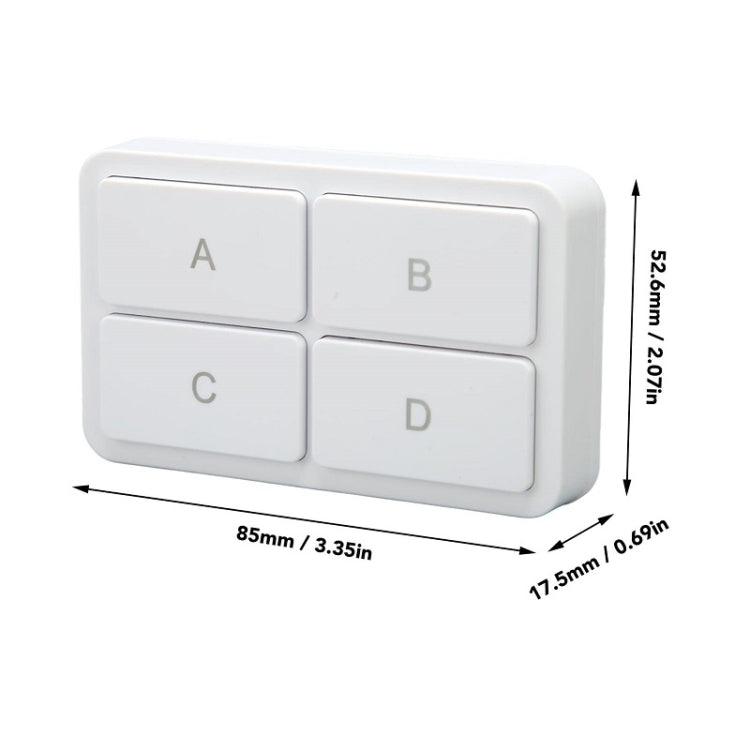 Zigbee Tuya 4-key Situational Remote Control Smart Switch(YSB34) - Smart Switch by buy2fix | Online Shopping UK | buy2fix
