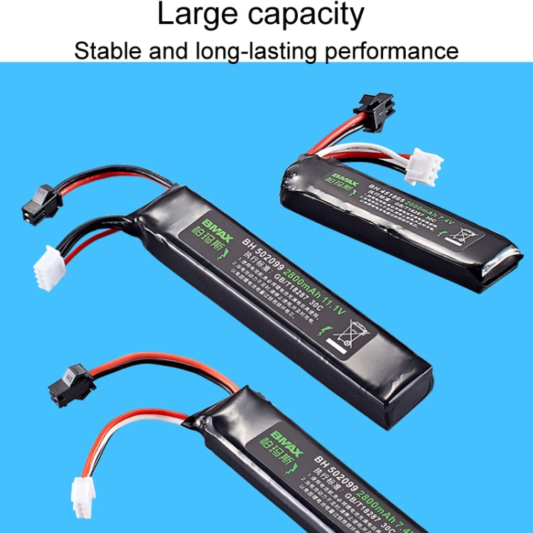 BMAX 11.1V High Rate 30C Discharge Water Marble Rifle Rechargeable Li-Ion Battery, Plug: Green Shell Small Tamiya - Li-ion Batteries by BMAX | Online Shopping UK | buy2fix