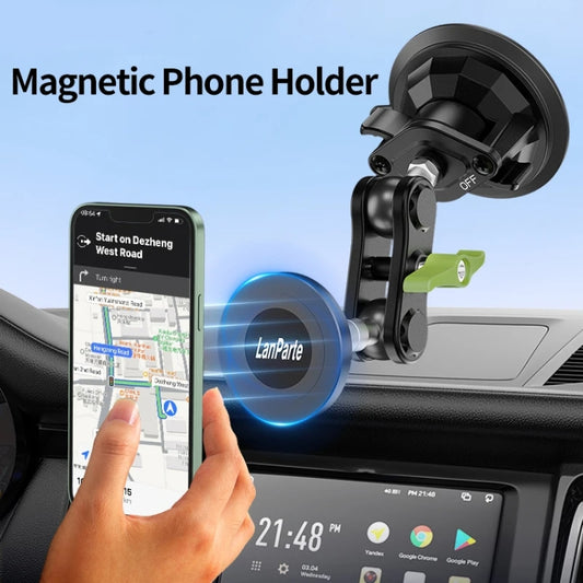 Lanparte Magnetic Car Phone Holder Adjustable Suction Cup Navigation Stand RBA-M01NB by Lanparte