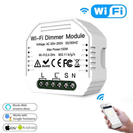 Concealed Wifi Smart Switch Dimmer Switch And Traditional Switch Dual Control Smart Switch by buy2fix