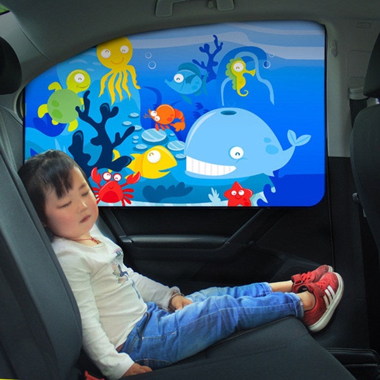 Car Cartoon Magnetic Sunshade Sunscreen Telescopic Collapsible Sunshield, Size:Rear Square(Fox) - Window Foils & Solar Protection by buy2fix | Online Shopping UK | buy2fix