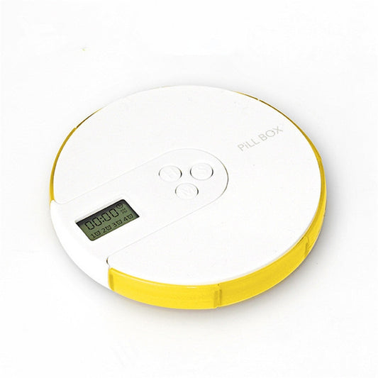 One Week Portable Timing Smart Pill Boxes Elder Reminding Electronic Medicine Box(Yellow) by buy2fix